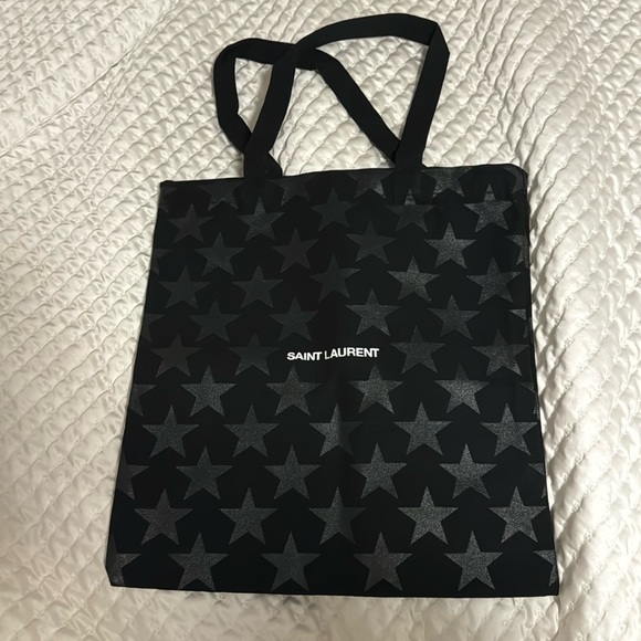Saint Laurent Black Canvas Tote with stars - Picture 1 of 1
